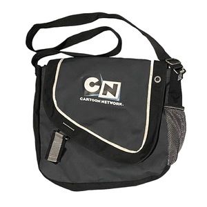 Cartoon Network Cross Body Messenger Satchel Shoulder Strap Black Nylon Bag